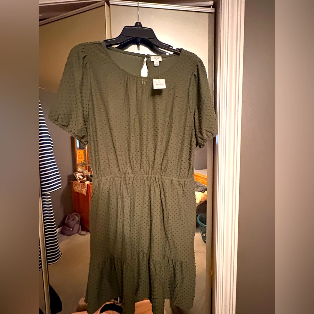 J. Crew Olive Midi Dress